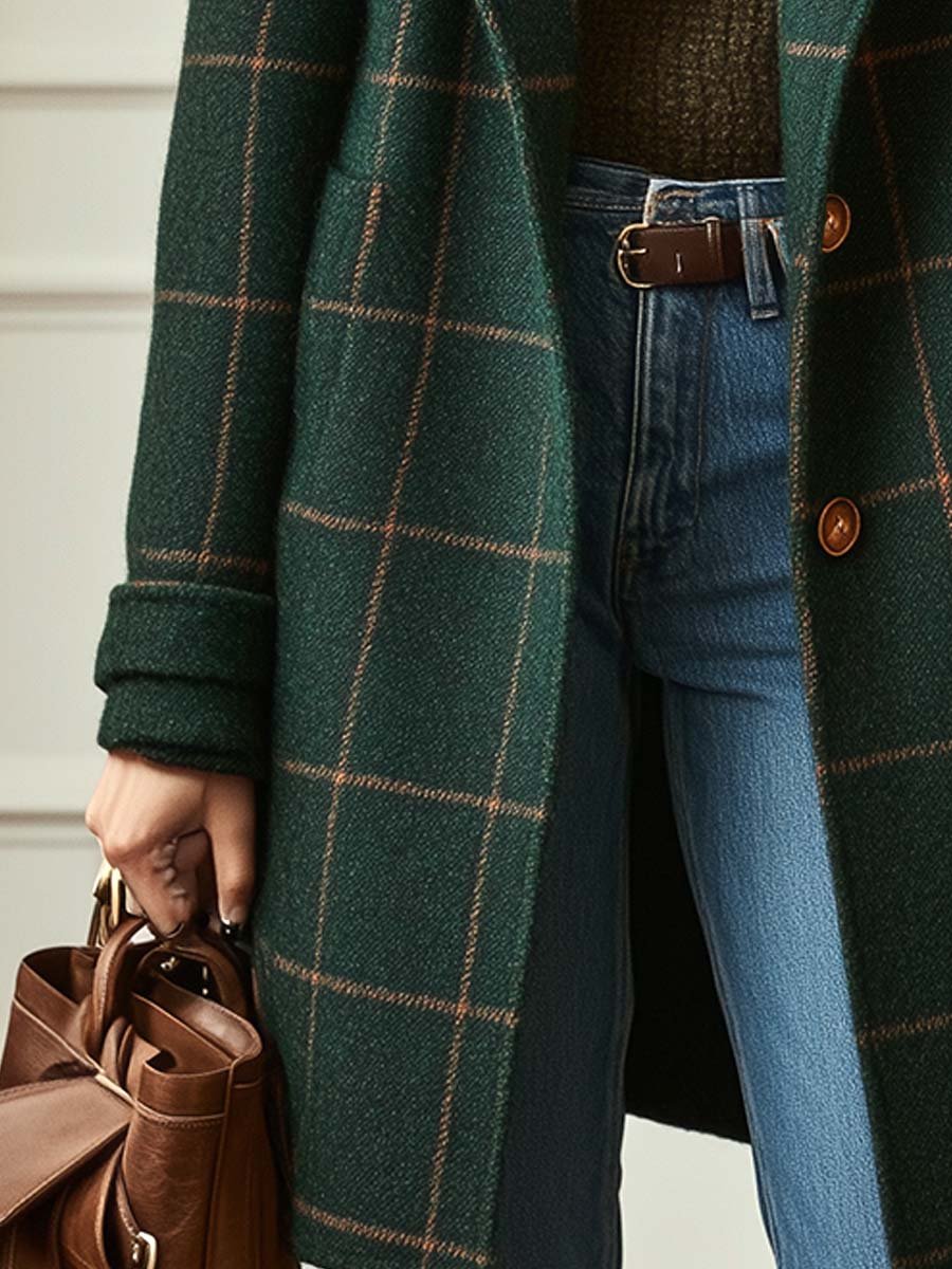 Sofia | Classic Plaid Coat for Women - Image 3
