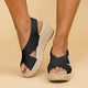 Women's Espadrille Wedge Sandals with Cross Straps