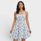 Women's Floral Strappy Short Dress — Spaghetti Strap Lightweight Summer Dress