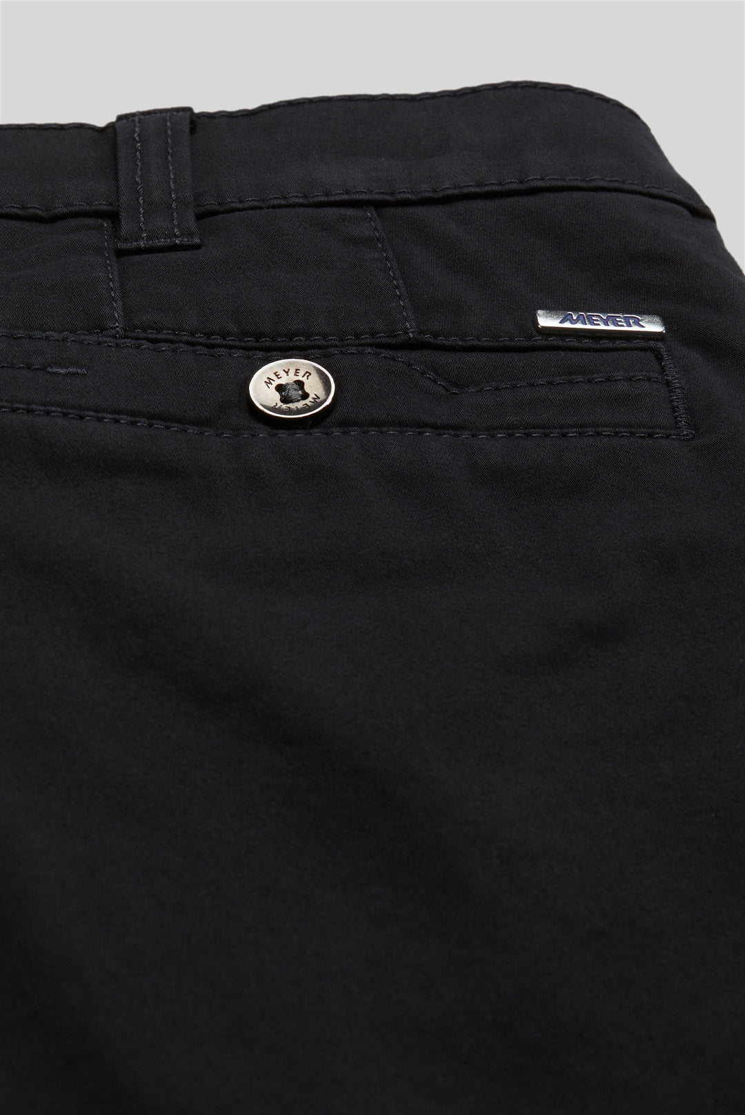 Men's straight leg trousers with five-pocket styling and belt loops