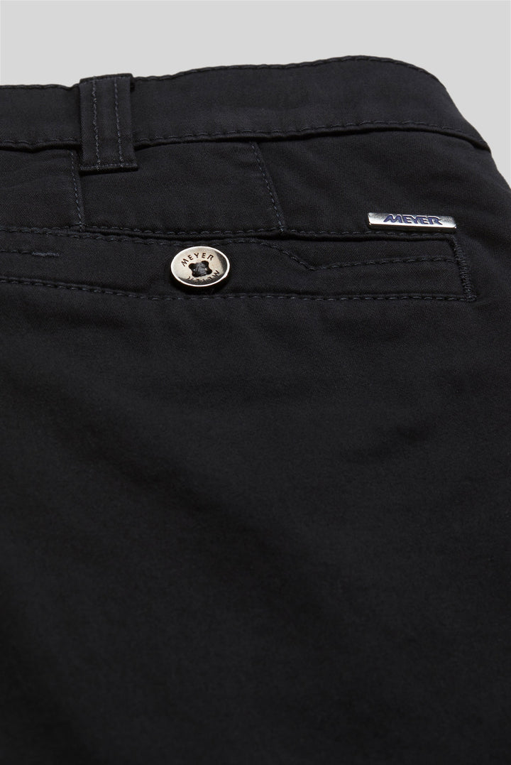 Men's straight leg trousers with five-pocket styling and belt loops
