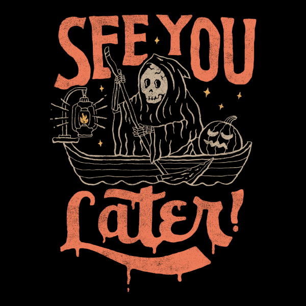 See You Later Graphic T-Shirt, Black Crew Neck