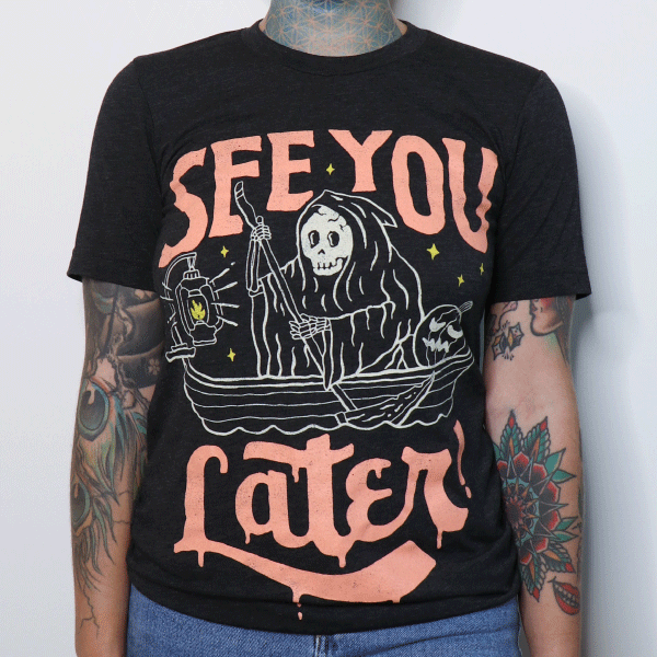 See You Later Graphic T-Shirt, Black Crew Neck