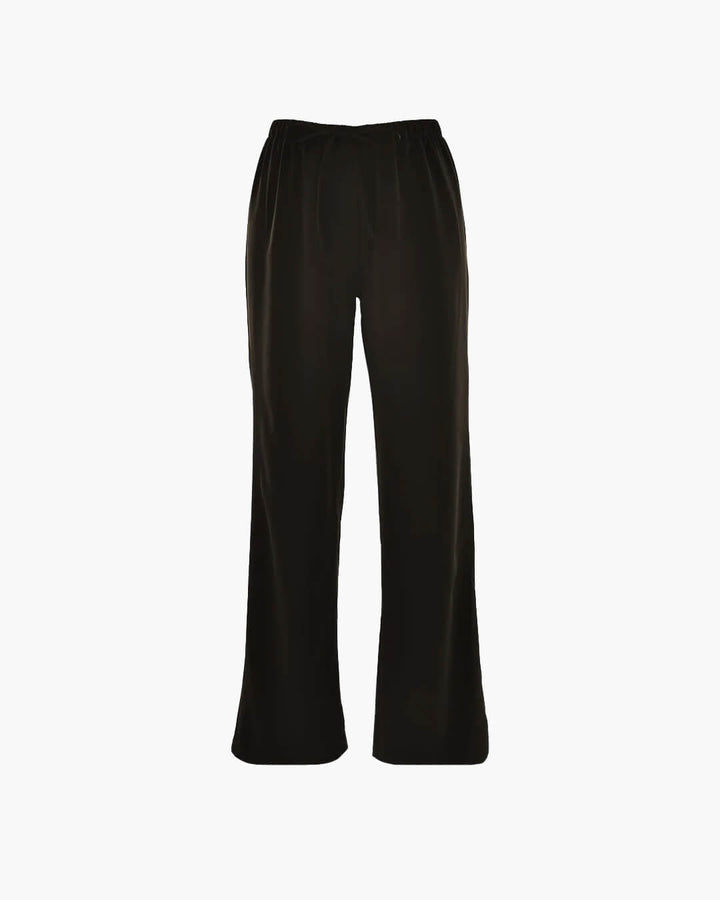 Women's high waist wide leg trousers with drawstring waist and full-length legs