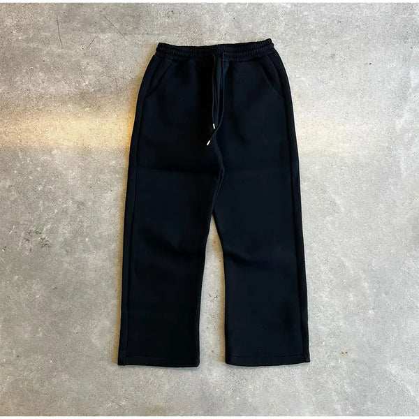 Men's hooded tracksuit set with oversized sweatshirt and full-length joggers