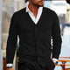 Men's long-sleeve V-neck button-front cardigan
