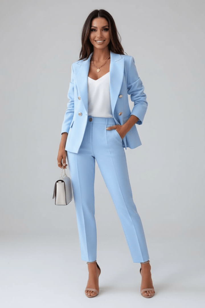 Women's tailored blazer and ankle-length trouser set