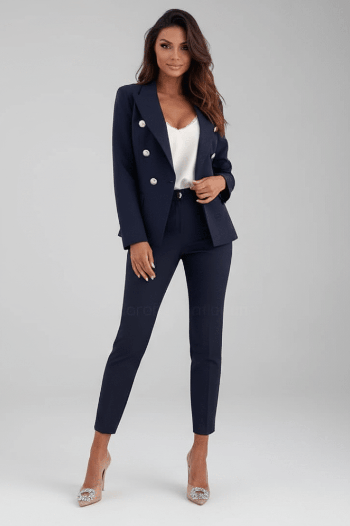 Women's tailored blazer and ankle-length trouser set
