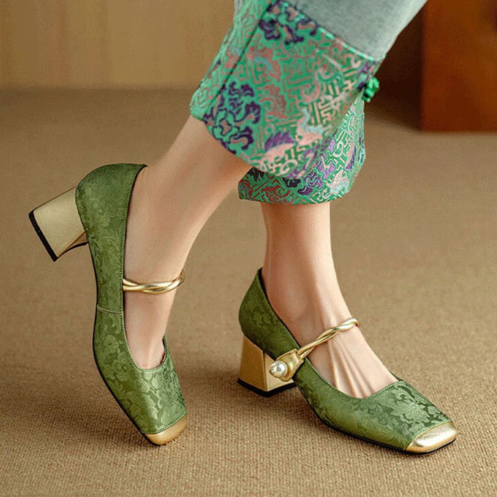 Isabella | Women's Gold Heels - Image 1