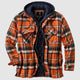 Men's plaid hooded jacket with quilted lining and chest pockets