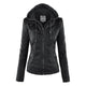 Women's fitted hooded jacket with zip fastening, chest pockets and long sleeves