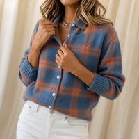 Blue and Orange Check