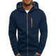 Men's hooded zip cardigan with multiple pockets