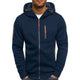 Men's hooded full-zip jacket with multiple zipped pockets