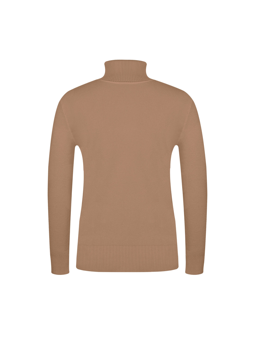 Women's ribbed fleece-lined high-neck fitted sweater